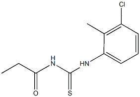 N-(3-chloro-2-methylphenyl)-N'-propionylthiourea Structure