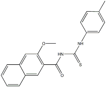 N-(3-methoxy-2-naphthoyl)-N'-(4-methylphenyl)thiourea Structure