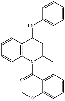 1-(2-methoxybenzoyl)-2-methyl-N-phenyl-1,2,3,4-tetrahydroquinolin-4-amine 化学構造式