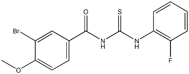 N-(3-bromo-4-methoxybenzoyl)-N'-(2-fluorophenyl)thiourea 化学構造式