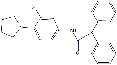 N-[3-chloro-4-(1-pyrrolidinyl)phenyl]-2,2-diphenylacetamide Structure