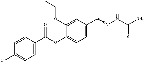 4-[2-(aminocarbothioyl)carbohydrazonoyl]-2-ethoxyphenyl 4-chlorobenzoate,364616-61-5,结构式