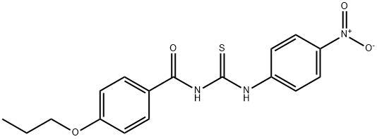 N-{4-nitrophenyl}-N'-(4-propoxybenzoyl)thiourea Structure