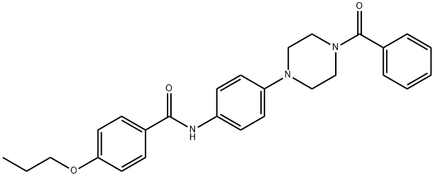 364617-08-3 N-[4-(4-benzoyl-1-piperazinyl)phenyl]-4-propoxybenzamide