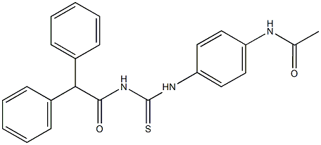 N-[4-({[(diphenylacetyl)amino]carbothioyl}amino)phenyl]acetamide,364617-25-4,结构式