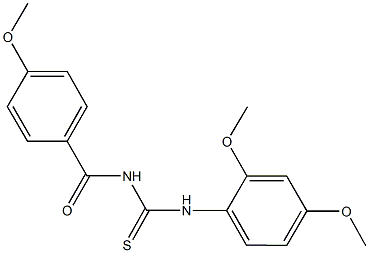 N-(2,4-dimethoxyphenyl)-N'-(4-methoxybenzoyl)thiourea Structure