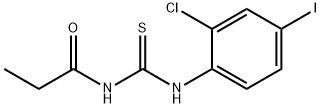 N-(2-chloro-4-iodophenyl)-N'-propionylthiourea 化学構造式