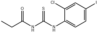 N-(2-chloro-4-iodophenyl)-N'-propionylthiourea Struktur