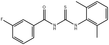 N-(2,6-dimethylphenyl)-N'-(3-fluorobenzoyl)thiourea Structure