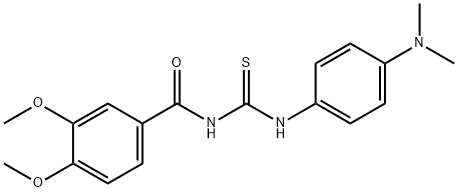 N-(3,4-dimethoxybenzoyl)-N'-[4-(dimethylamino)phenyl]thiourea,364624-58-8,结构式