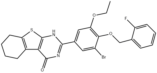 2-{3-bromo-5-ethoxy-4-[(2-fluorobenzyl)oxy]phenyl}-5,6,7,8-tetrahydro[1]benzothieno[2,3-d]pyrimidin-4(3H)-one|