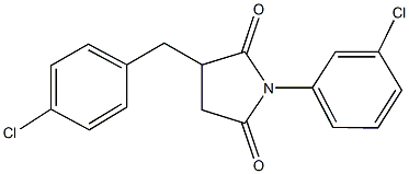 3-(4-chlorobenzyl)-1-(3-chlorophenyl)-2,5-pyrrolidinedione Structure
