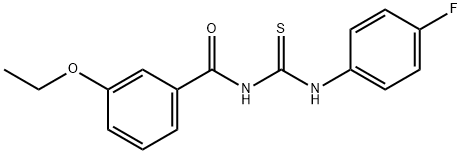 N-(3-ethoxybenzoyl)-N'-(4-fluorophenyl)thiourea Structure