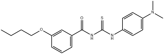 N-(3-butoxybenzoyl)-N'-[4-(dimethylamino)phenyl]thiourea Structure