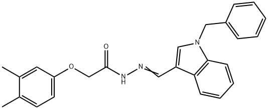 N'-[(1-benzyl-1H-indol-3-yl)methylene]-2-(3,4-dimethylphenoxy)acetohydrazide Structure
