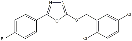 2-(4-bromophenyl)-5-[(2,5-dichlorobenzyl)sulfanyl]-1,3,4-oxadiazole Structure
