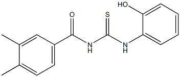N-(3,4-dimethylbenzoyl)-N'-(2-hydroxyphenyl)thiourea Struktur