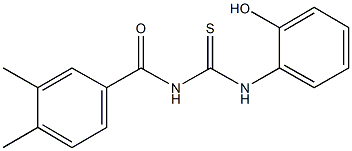 N-(3,4-dimethylbenzoyl)-N'-(2-hydroxyphenyl)thiourea Structure