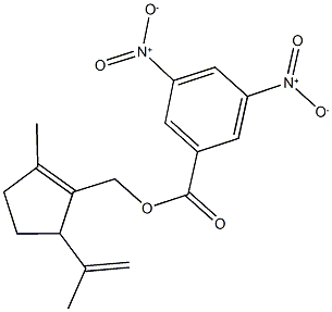 (5-isopropenyl-2-methylcyclopent-1-en-1-yl)methyl 3,5-bisnitrobenzoate Structure