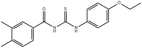 N-(3,4-dimethylbenzoyl)-N'-(4-ethoxyphenyl)thiourea 结构式