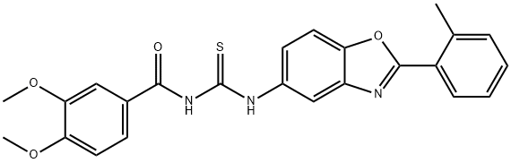 N-(3,4-dimethoxybenzoyl)-N'-[2-(2-methylphenyl)-1,3-benzoxazol-5-yl]thiourea|