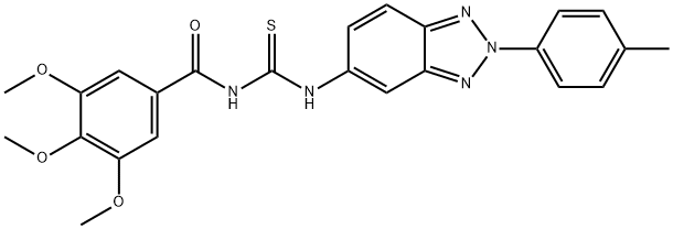 364744-12-7 N-[2-(4-methylphenyl)-2H-1,2,3-benzotriazol-5-yl]-N'-(3,4,5-trimethoxybenzoyl)thiourea