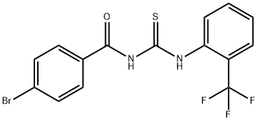 N-(4-bromobenzoyl)-N'-[2-(trifluoromethyl)phenyl]thiourea Structure