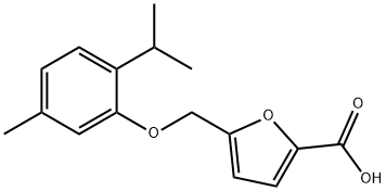 5-[(2-isopropyl-5-methylphenoxy)methyl]-2-furoic acid Structure