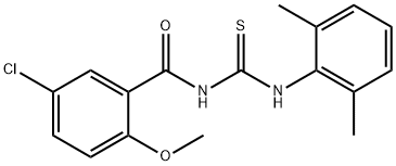 N-(5-chloro-2-methoxybenzoyl)-N'-(2,6-dimethylphenyl)thiourea Structure