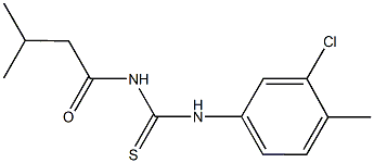 N-(3-chloro-4-methylphenyl)-N'-(3-methylbutanoyl)thiourea Struktur