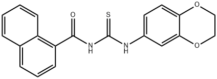 N-(2,3-dihydro-1,4-benzodioxin-6-yl)-N'-(1-naphthoyl)thiourea 化学構造式