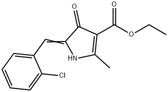 ethyl 5-(2-chlorobenzylidene)-2-methyl-4-oxo-4,5-dihydro-1H-pyrrole-3-carboxylate Structure