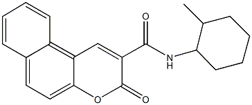 N-(2-methylcyclohexyl)-3-oxo-3H-benzo[f]chromene-2-carboxamide Structure