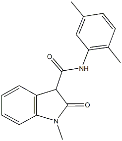 N-(2,5-dimethylphenyl)-1-methyl-2-oxo-3-indolinecarboxamide Struktur