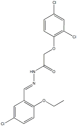 N'-(5-chloro-2-ethoxybenzylidene)-2-(2,4-dichlorophenoxy)acetohydrazide 结构式