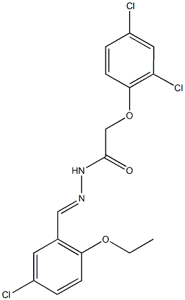 N'-(5-chloro-2-ethoxybenzylidene)-2-(2,4-dichlorophenoxy)acetohydrazide,365979-87-9,结构式