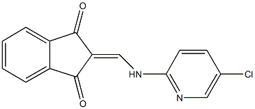 2-{[(5-chloropyridin-2-yl)amino]methylene}-1H-indene-1,3(2H)-dione 化学構造式