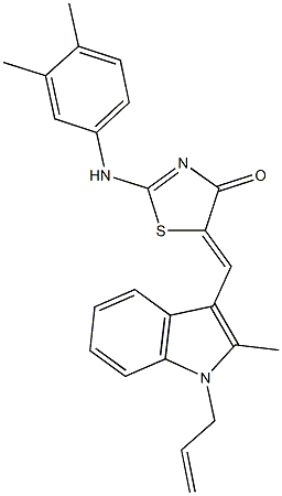 366474-24-0 5-[(1-allyl-2-methyl-1H-indol-3-yl)methylene]-2-(3,4-dimethylanilino)-1,3-thiazol-4(5H)-one