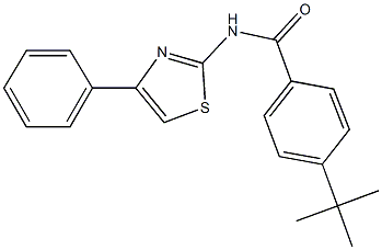 4-tert-butyl-N-(4-phenyl-1,3-thiazol-2-yl)benzamide 结构式
