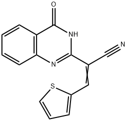 2-(4-oxo-3,4-dihydro-2-quinazolinyl)-3-(2-thienyl)acrylonitrile Structure