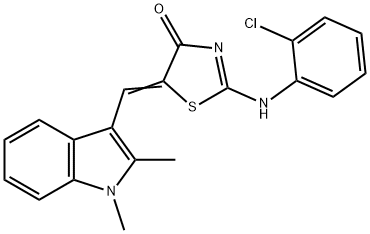 2-(2-chloroanilino)-5-[(1,2-dimethyl-1H-indol-3-yl)methylene]-1,3-thiazol-4(5H)-one|