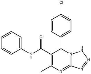 7-(4-chlorophenyl)-5-methyl-N-phenyl-4,7-dihydrotetraazolo[1,5-a]pyrimidine-6-carboxamide,367907-07-1,结构式