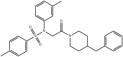 N-[2-(4-benzylpiperidin-1-yl)-2-oxoethyl]-4-methyl-N-(3-methylphenyl)benzenesulfonamide Structure