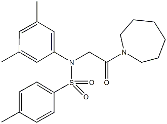 N-[2-(1-azepanyl)-2-oxoethyl]-N-(3,5-dimethylphenyl)-4-methylbenzenesulfonamide 结构式