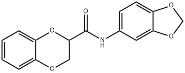 N-(1,3-benzodioxol-5-yl)-2,3-dihydro-1,4-benzodioxine-2-carboxamide Struktur