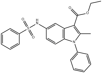 ethyl 2-methyl-1-phenyl-5-[(phenylsulfonyl)amino]-1H-indole-3-carboxylate|