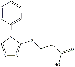3-[(4-phenyl-4H-1,2,4-triazol-3-yl)sulfanyl]propanoic acid Structure