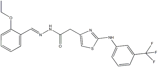 N'-(2-ethoxybenzylidene)-2-{2-[3-(trifluoromethyl)anilino]-1,3-thiazol-4-yl}acetohydrazide Structure