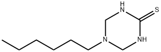 5-hexyl-1,3,5-triazinane-2-thione 结构式