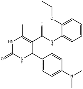 4-[4-(dimethylamino)phenyl]-N-(2-ethoxyphenyl)-6-methyl-2-oxo-1,2,3,4-tetrahydropyrimidine-5-carboxamide Struktur